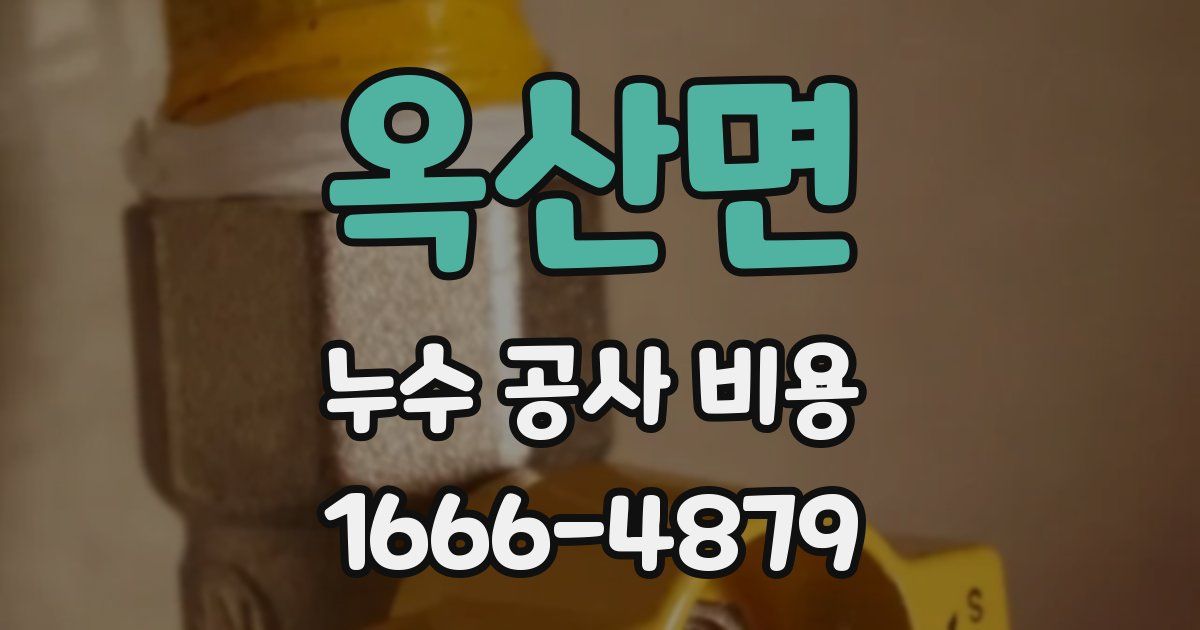 옥산면 누수 공사 비용