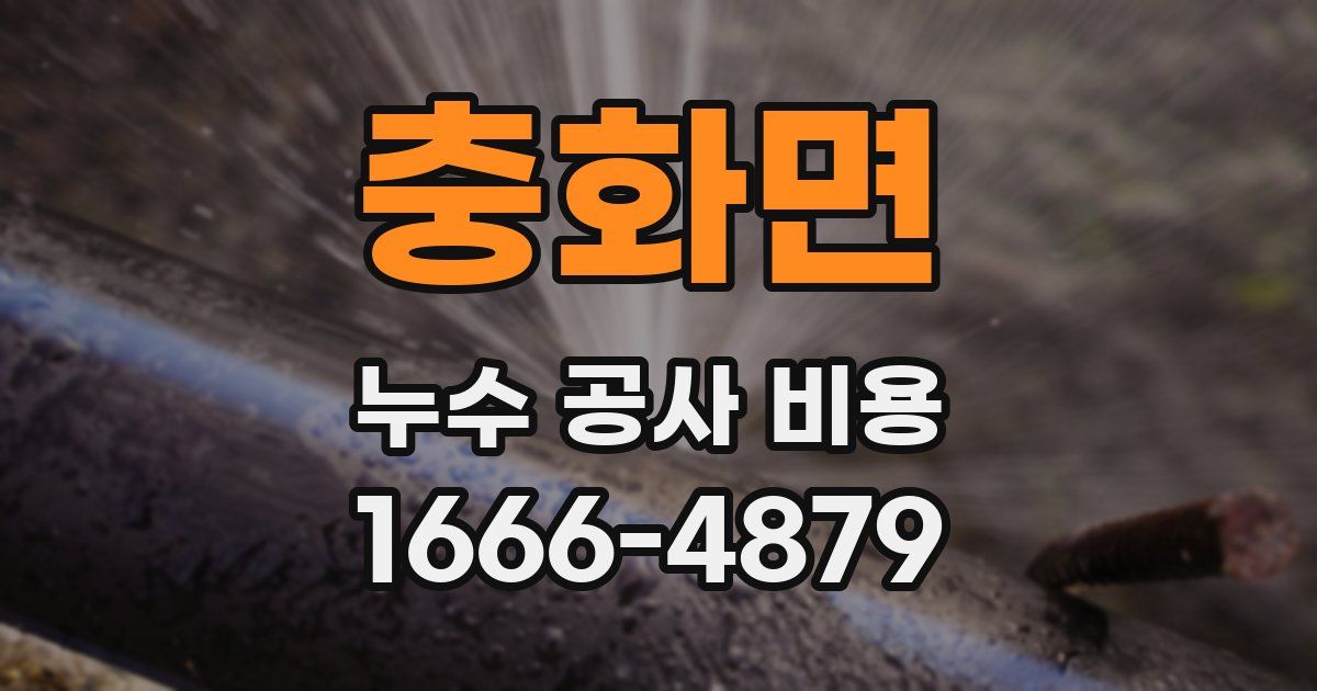 충화면 누수 공사 비용