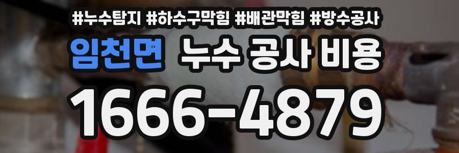 임천면 누수 공사 비용