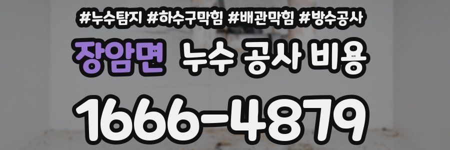 장암면 누수 공사 비용