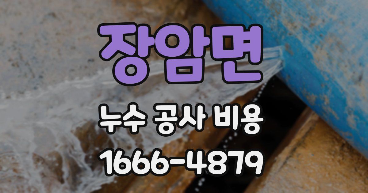 장암면 누수 공사 비용