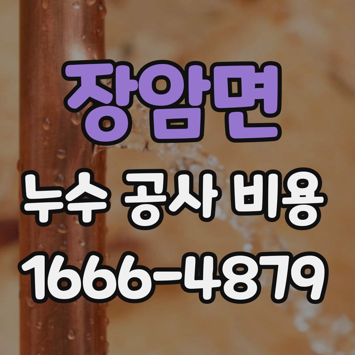 장암면 누수 공사 비용