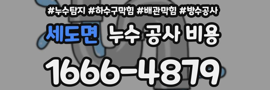 세도면 누수 공사 비용