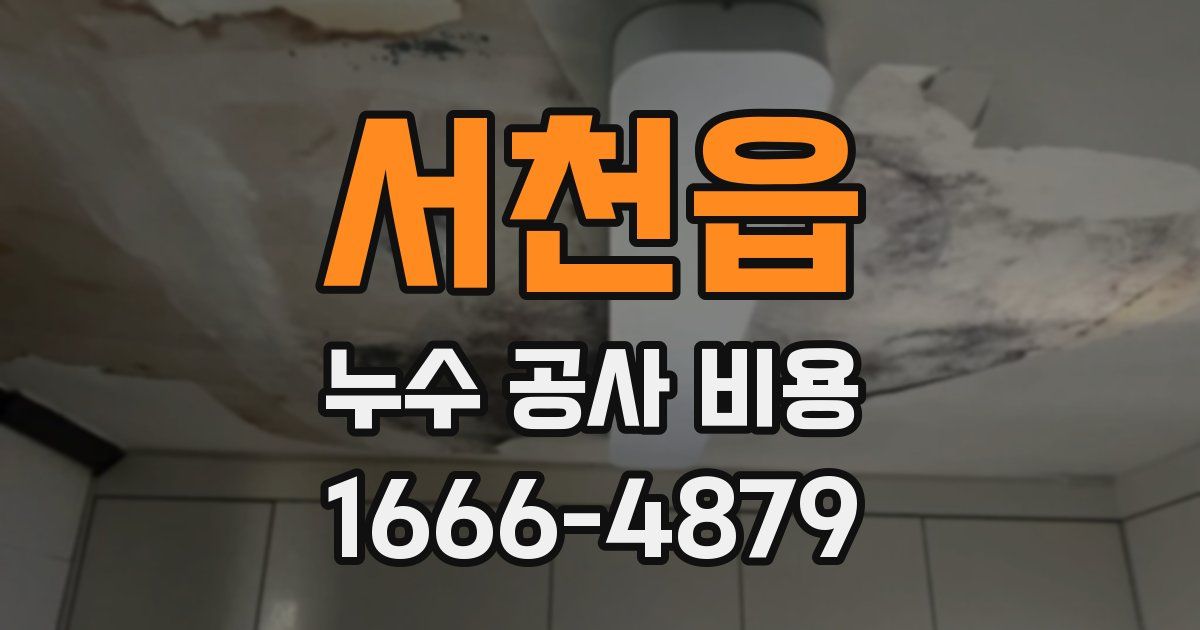 서천읍 누수 공사 비용