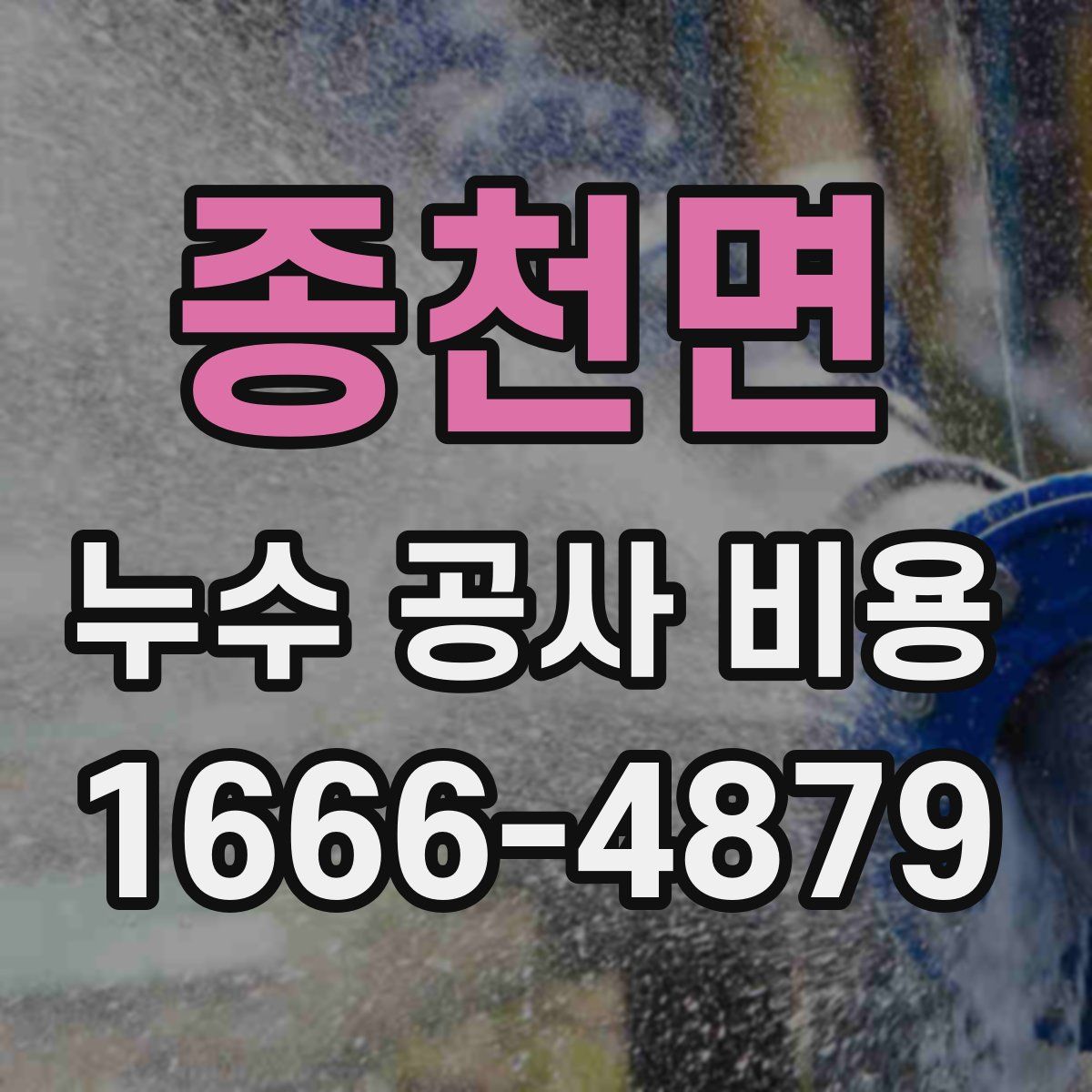 종천면 누수 공사 비용