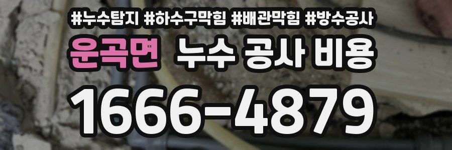 운곡면 누수 공사 비용