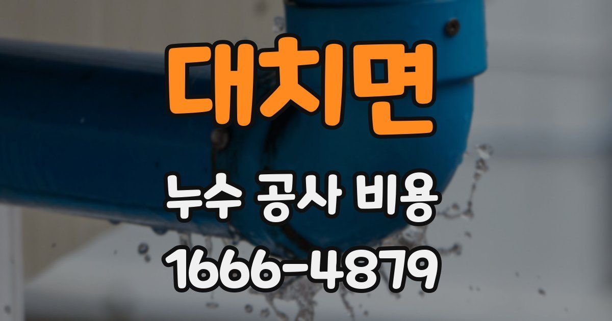 대치면 누수 공사 비용