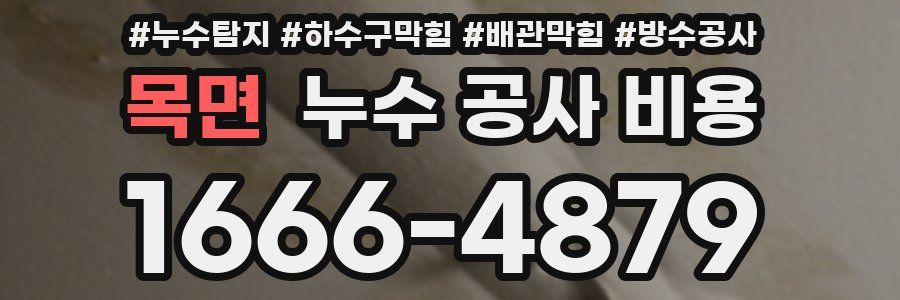 목면 누수 공사 비용
