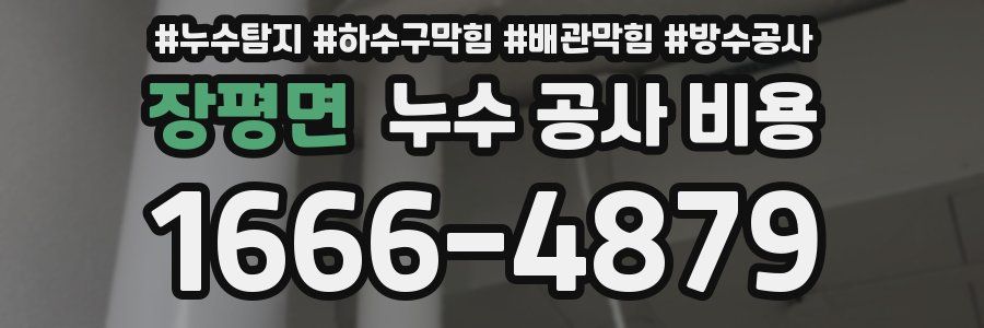 장평면 누수 공사 비용
