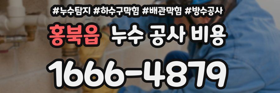 홍북읍 누수 공사 비용