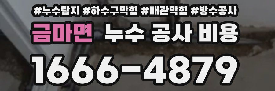 금마면 누수 공사 비용