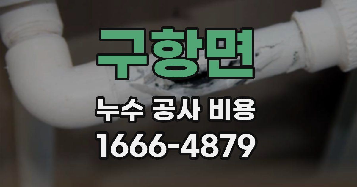 구항면 누수 공사 비용