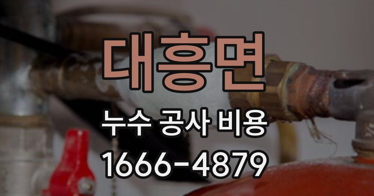 대흥면 누수 공사 비용