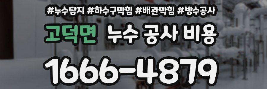 고덕면 누수 공사 비용