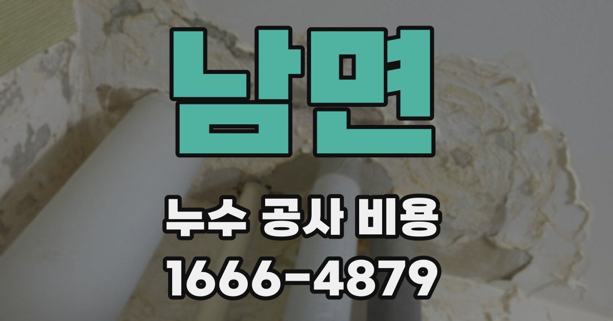 남면 누수 공사 비용