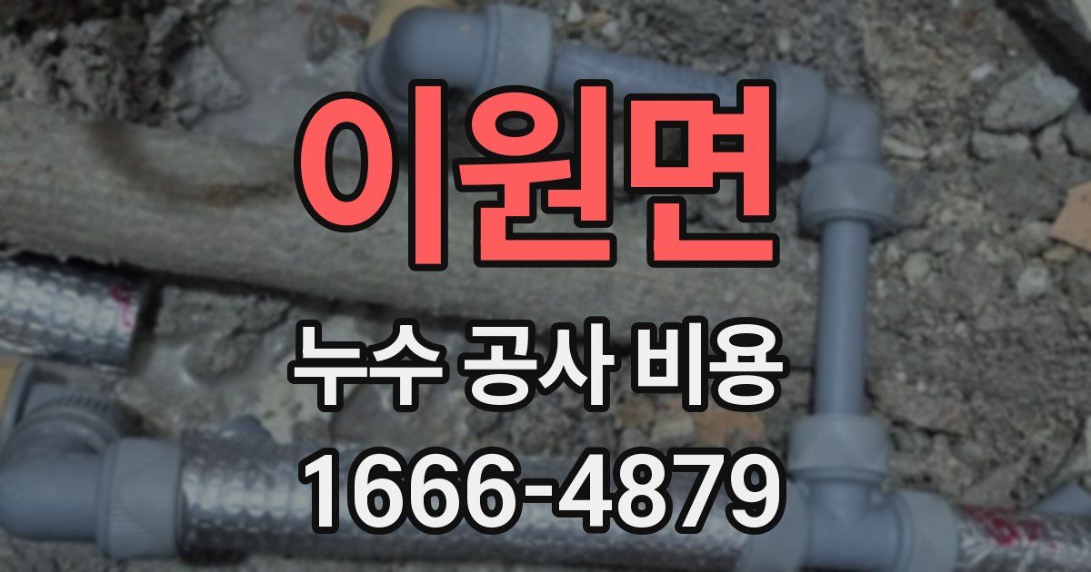 이원면 누수 공사 비용