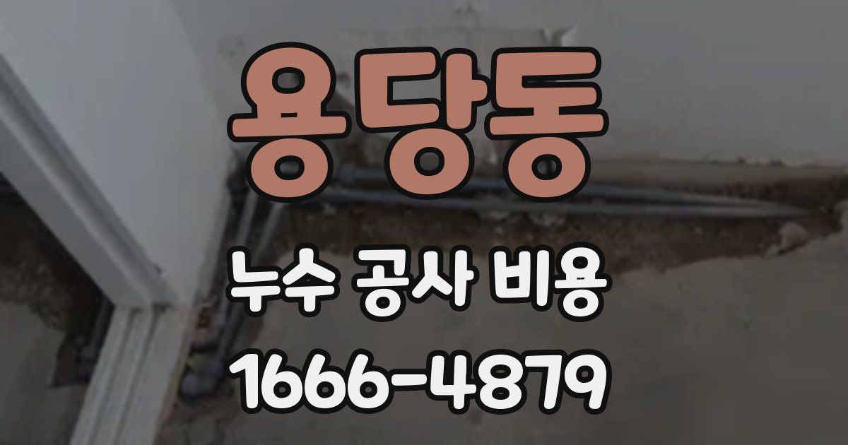 용당동 누수 공사 비용