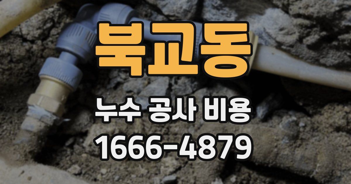 북교동 누수 공사 비용