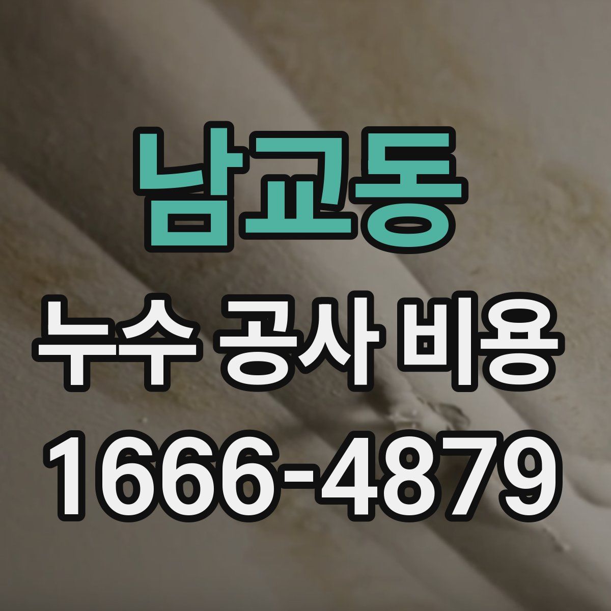 남교동 누수 공사 비용