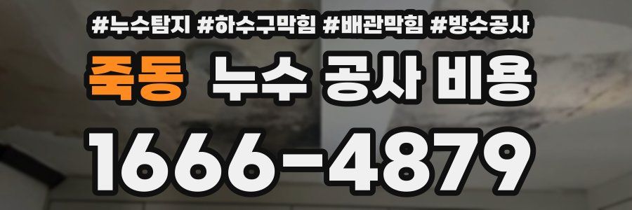 죽동 누수 공사 비용