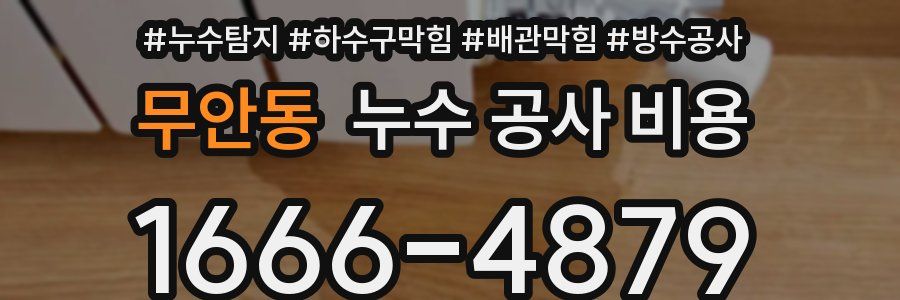 무안동 누수 공사 비용
