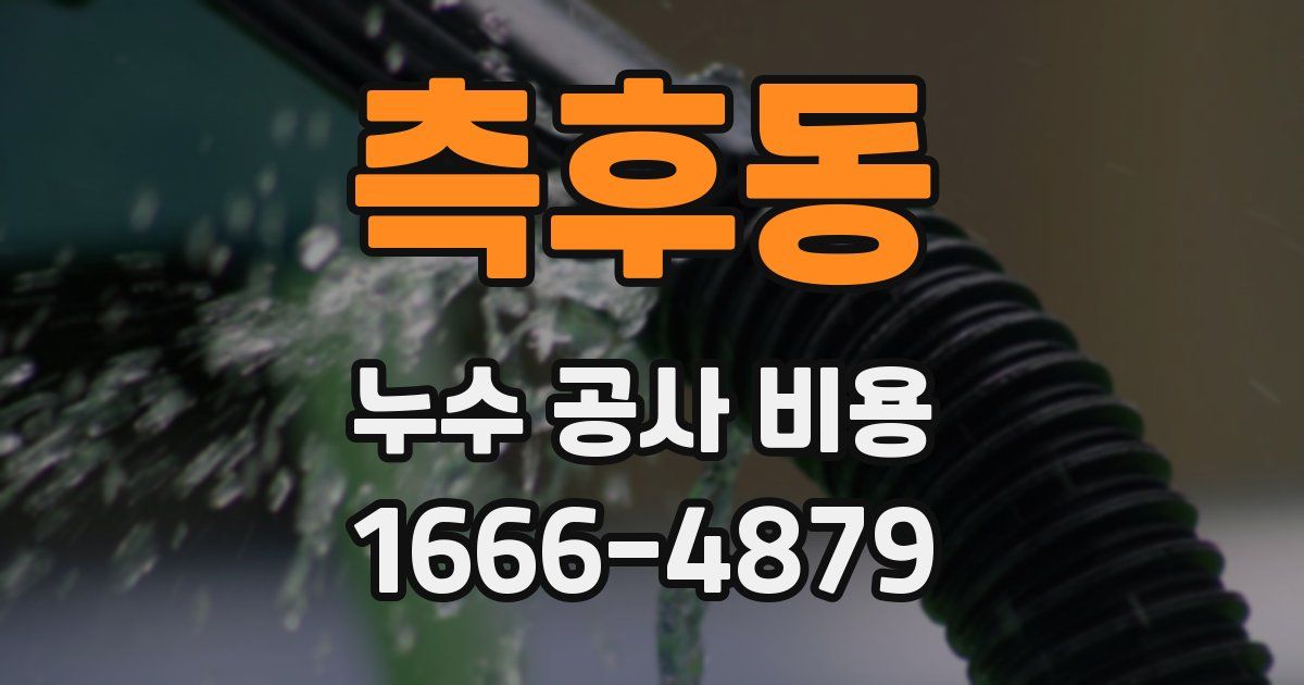 측후동 누수 공사 비용