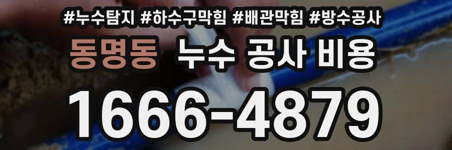동명동 누수 공사 비용