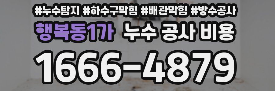 행복동1가 누수 공사 비용