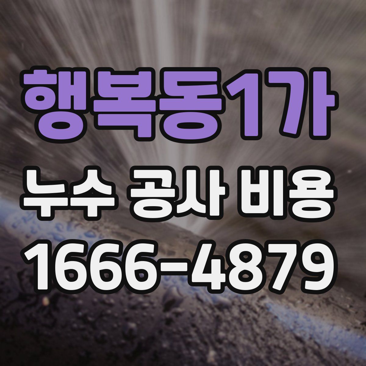 행복동1가 누수 공사 비용