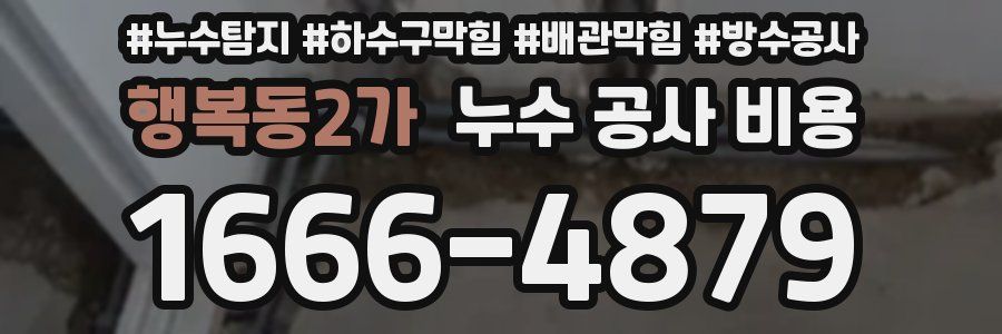 행복동2가 누수 공사 비용