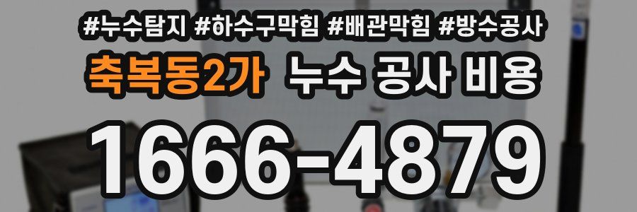 축복동2가 누수 공사 비용