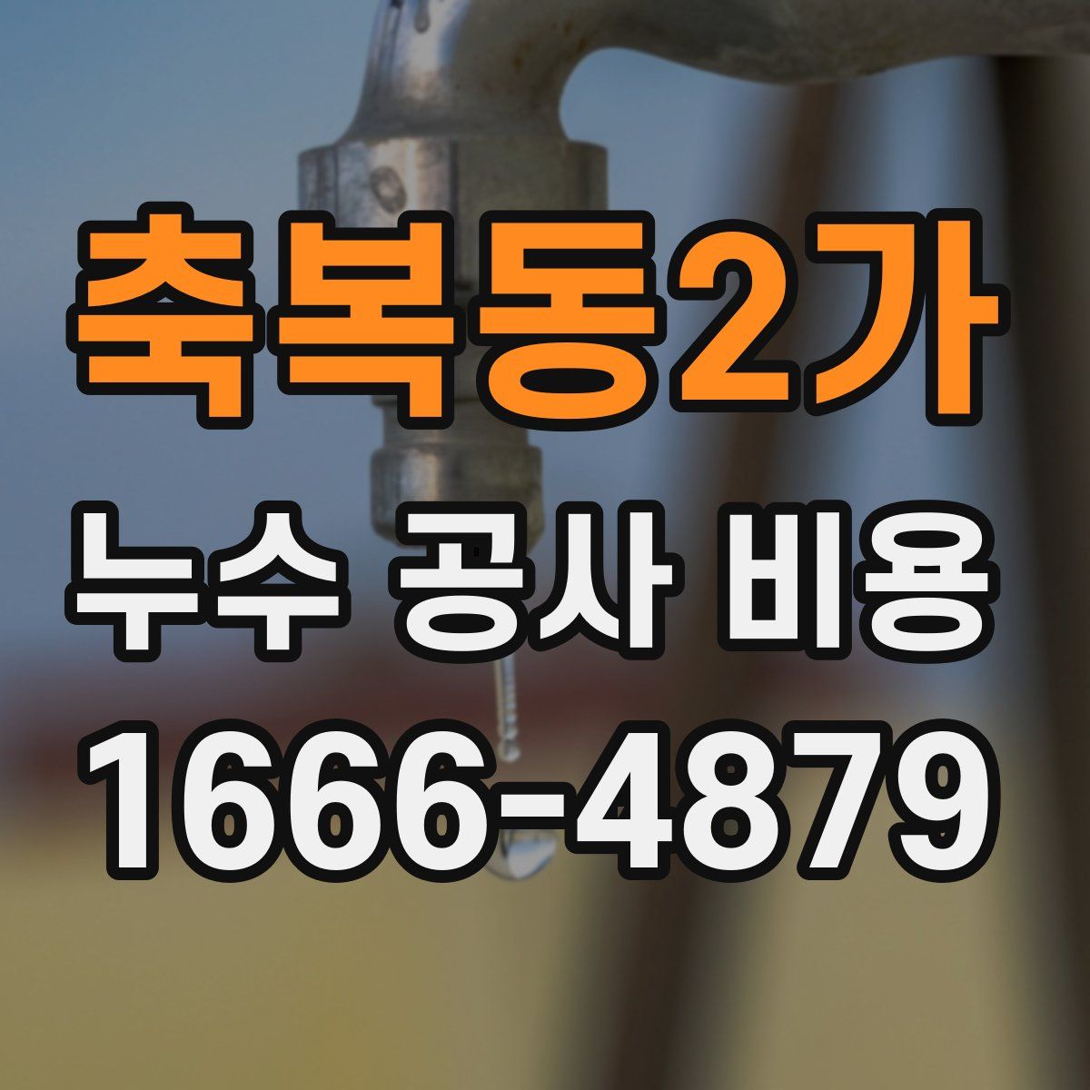 축복동2가 누수 공사 비용