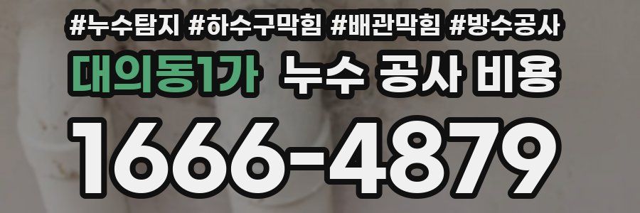 대의동1가 누수 공사 비용
