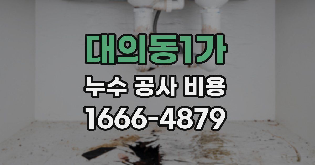 대의동1가 누수 공사 비용