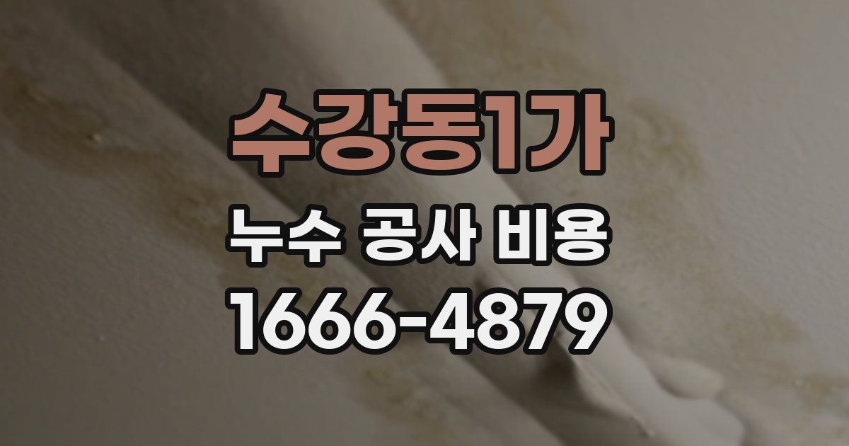 수강동1가 누수 공사 비용