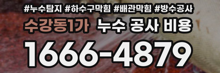 수강동1가 누수 공사 비용