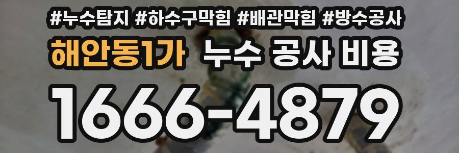 해안동1가 누수 공사 비용
