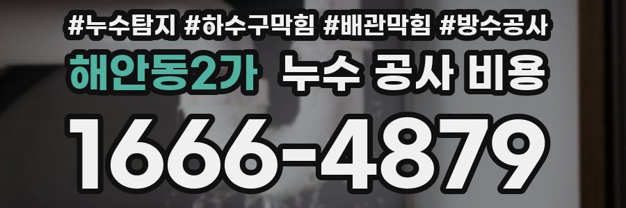해안동2가 누수 공사 비용