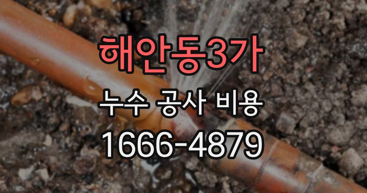 해안동3가 누수 공사 비용
