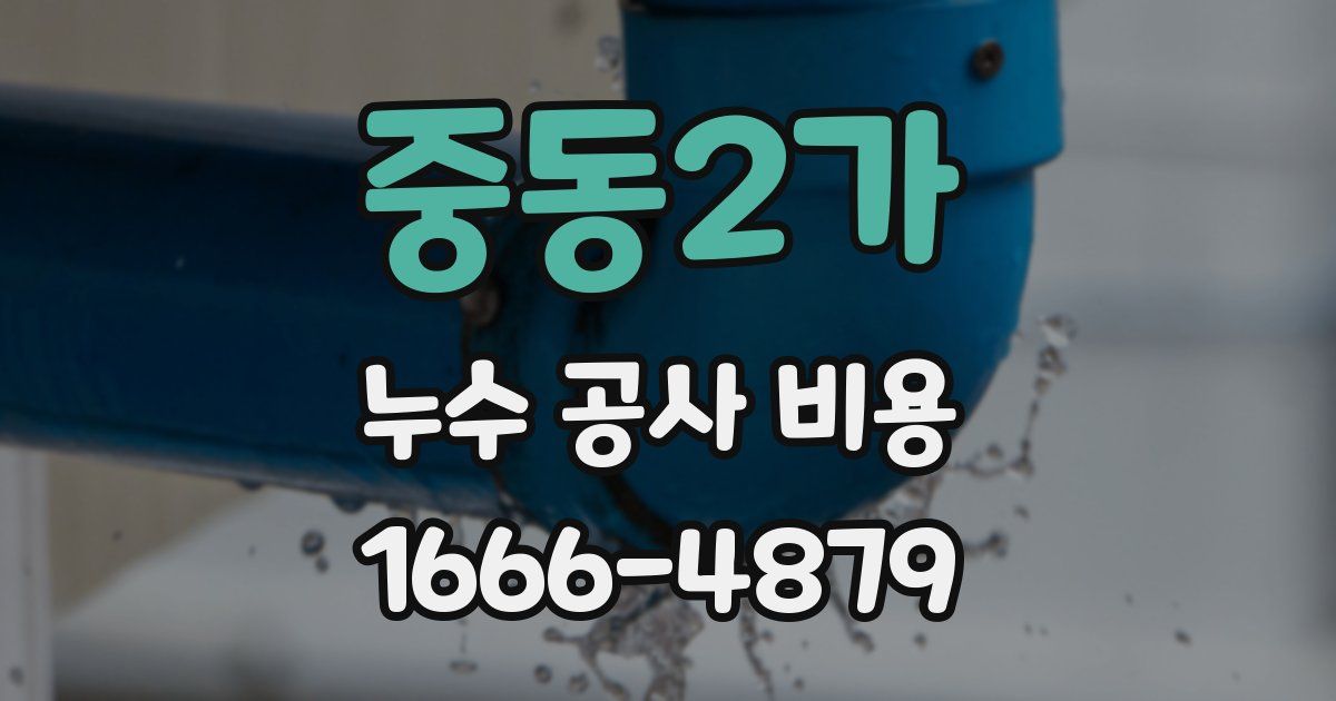 중동2가 누수 공사 비용