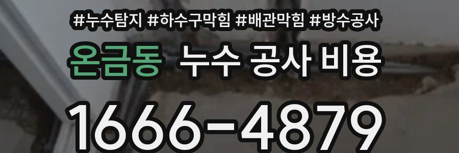 온금동 누수 공사 비용