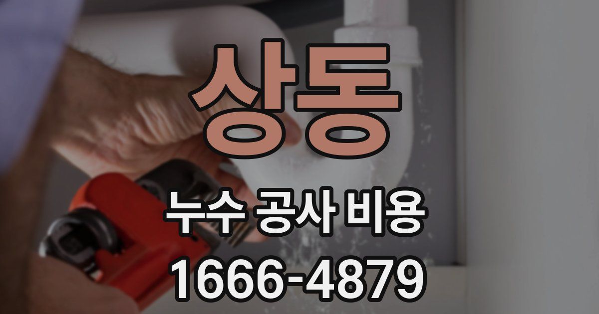 상동 누수 공사 비용