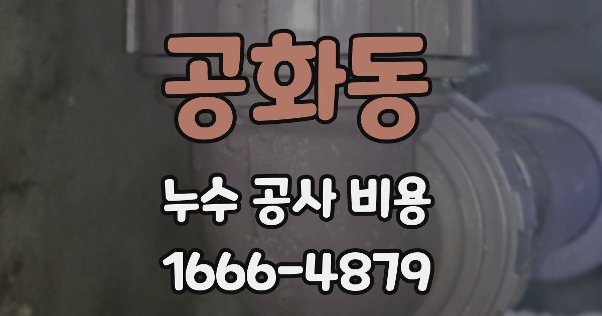 공화동 누수 공사 비용