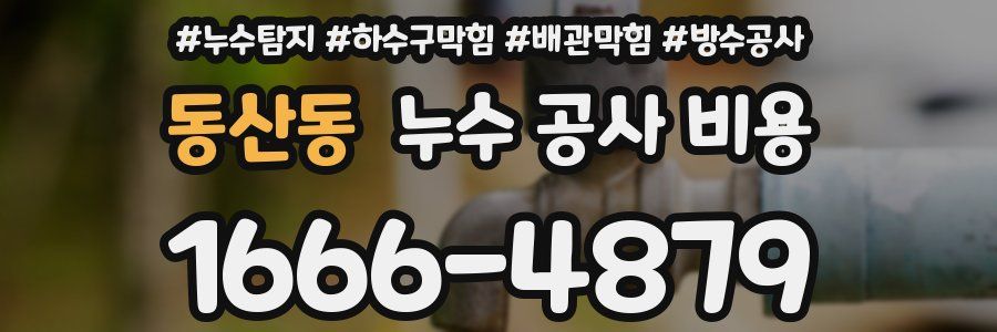 동산동 누수 공사 비용