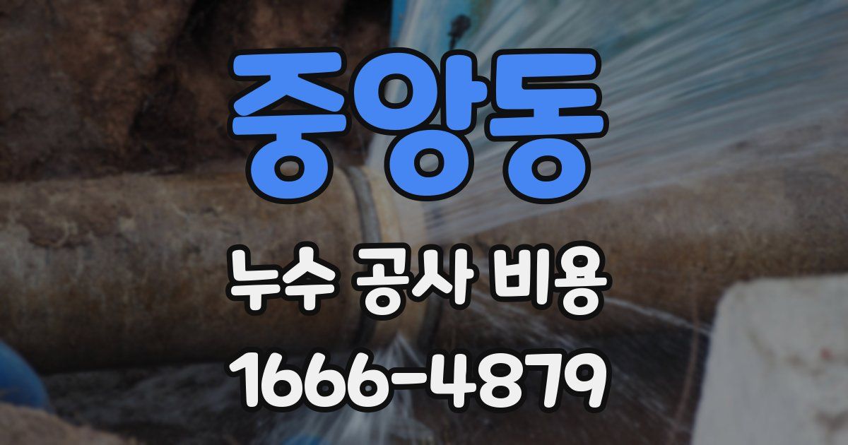중앙동 누수 공사 비용