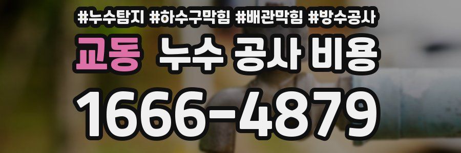 교동 누수 공사 비용