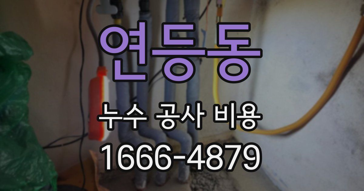 연등동 누수 공사 비용