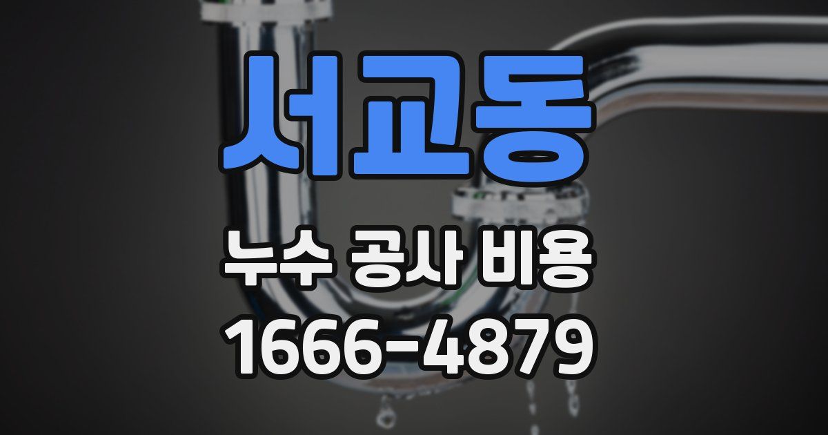 서교동 누수 공사 비용