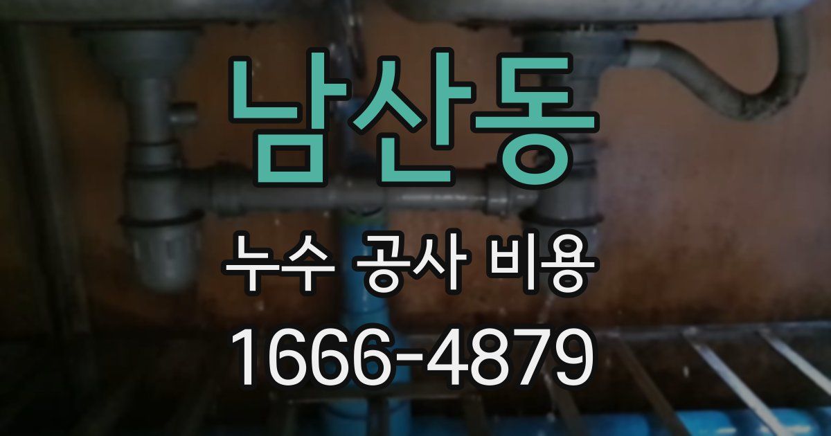 남산동 누수 공사 비용