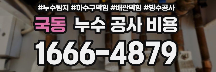 국동 누수 공사 비용